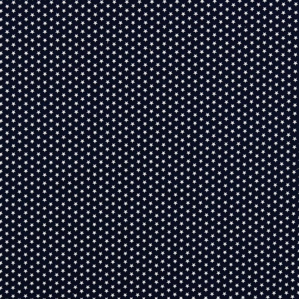 Popelin Ministars marine weiß