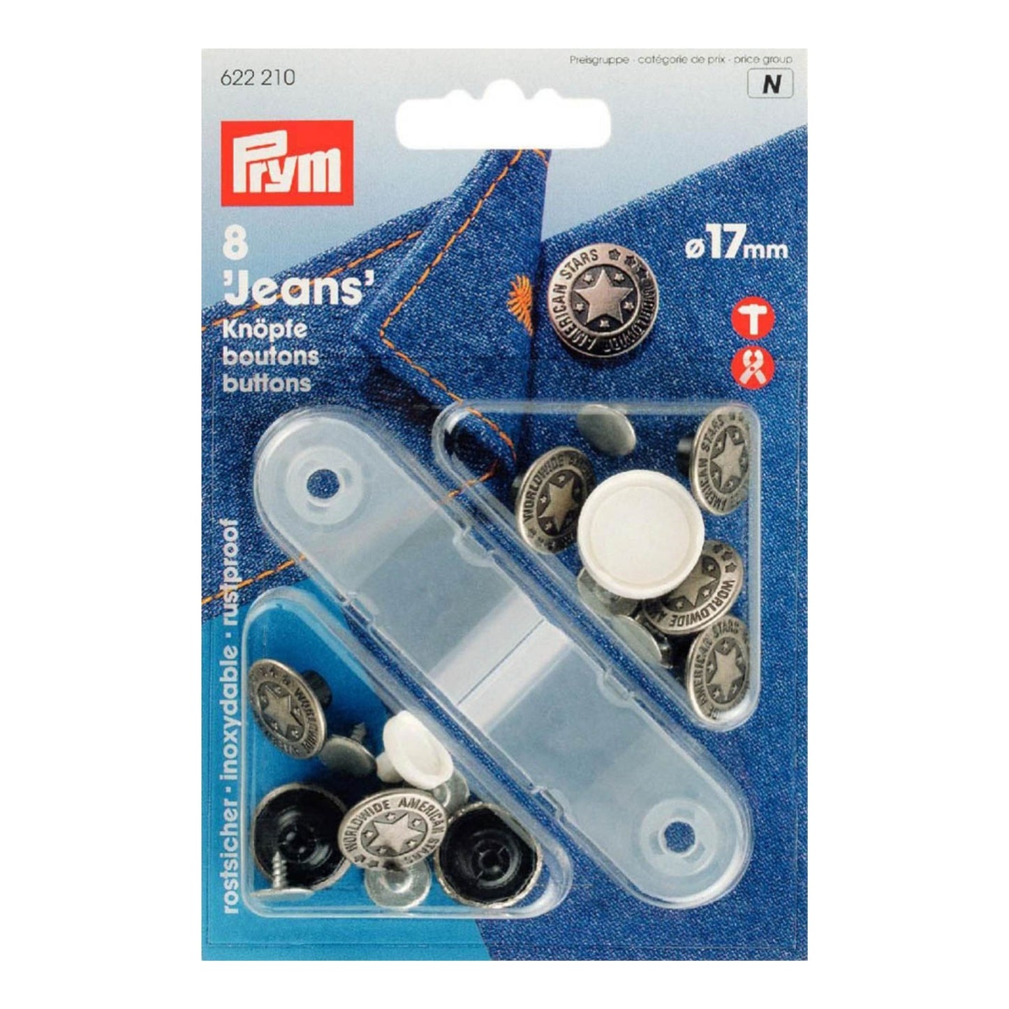 Prym Jeansknöpfe altsilber