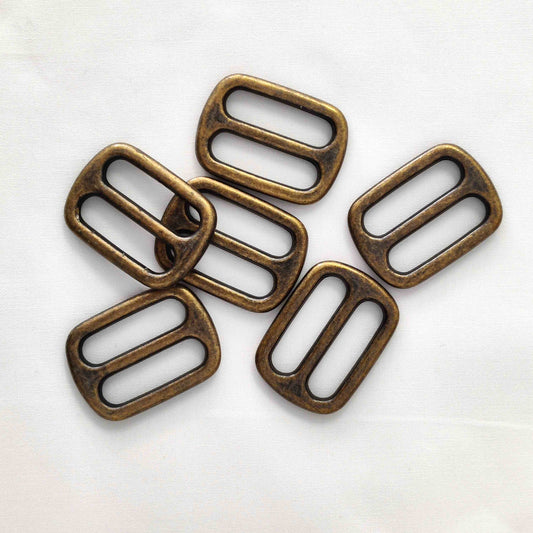 Schieber 25 mm altmessing