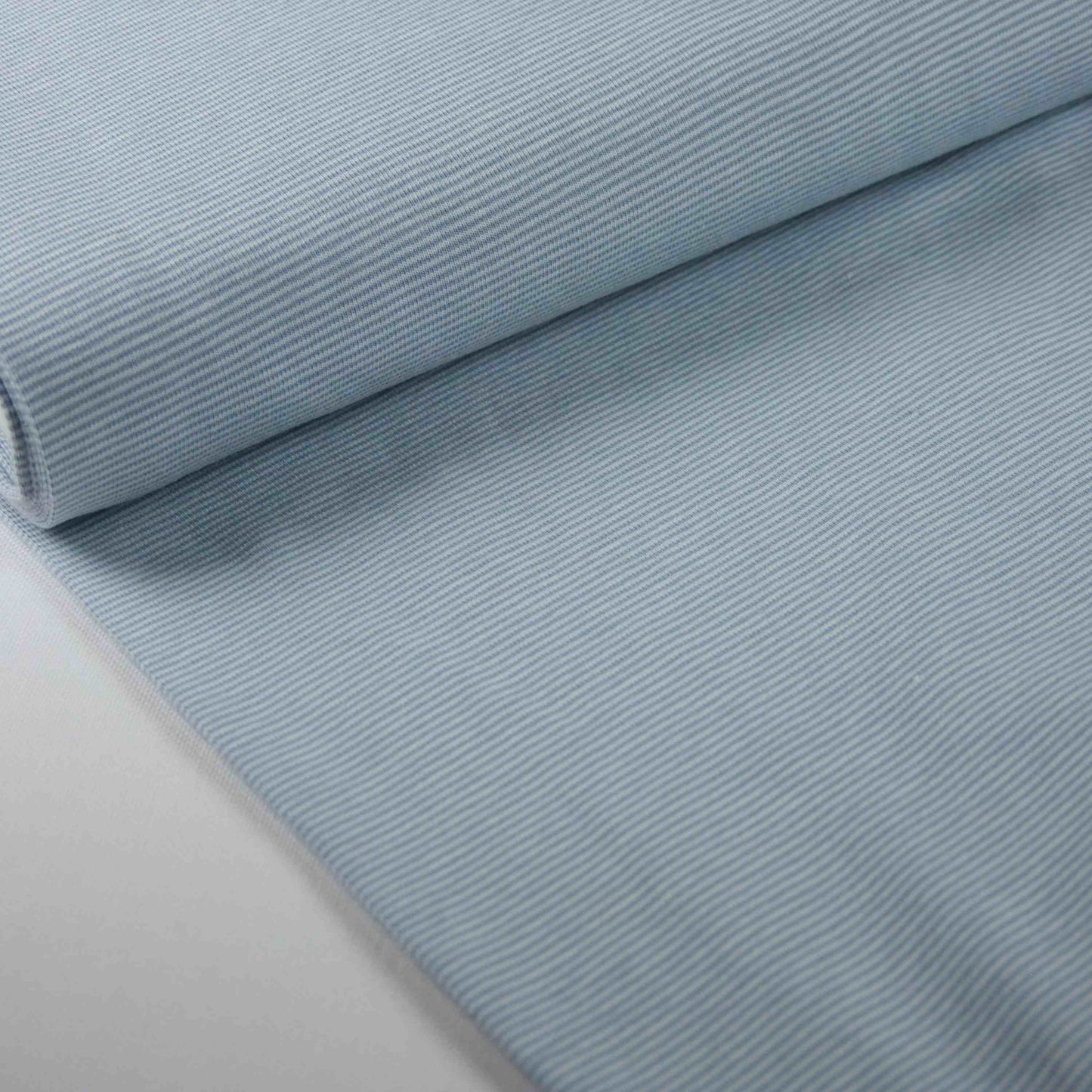 Single Jersey Ministripes dusty blue/white