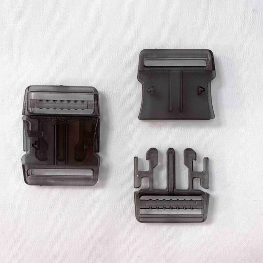 Steckschnalle für Taschen 25 mm grau