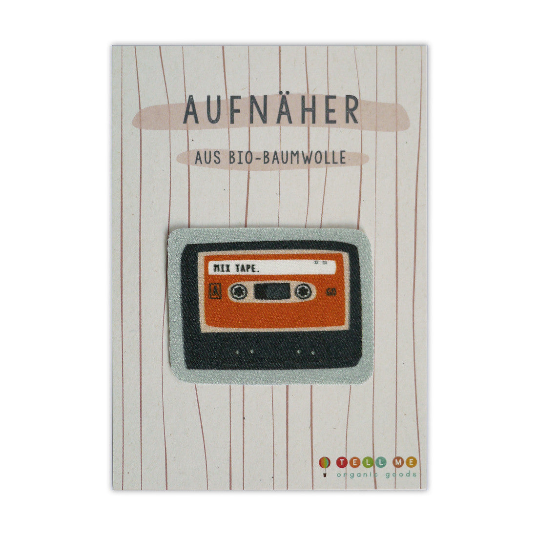 Aufnäher Bügelbild Kassette Tape