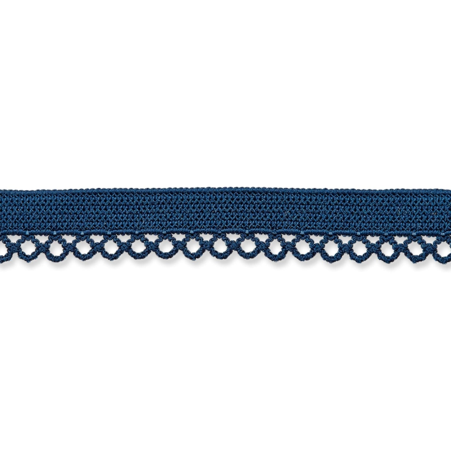 9 mm Ziergummi mit Spitze blau
