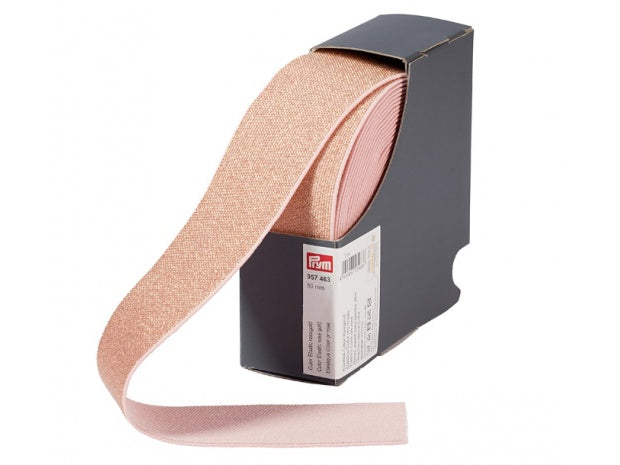 Prym Color Elastic Band Uni 50 mm Meterware roségold