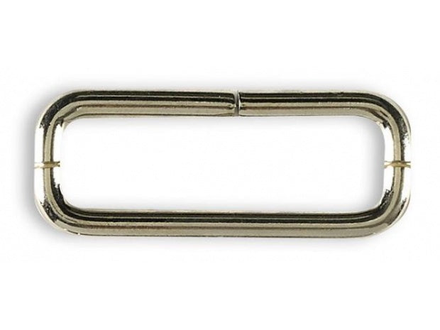 D-Ring Eckig 34 mm silber