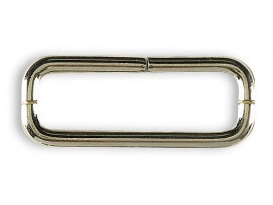 D-Ring Eckig 34 mm silber