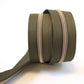 Endlosreißverschluss Metallisiert 6 mm oliv/altmessing