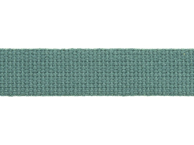 Gurtband Baumwolle Uni 30 mm graugrün