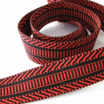 Gurtband Woven Aztec 40 mm rot