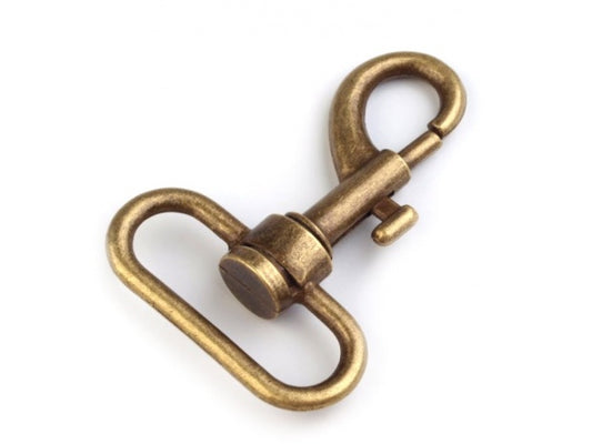 Karabiner 32 mm altmessing