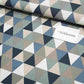 Linenlook Half Panama Premium Geometric Tile blau