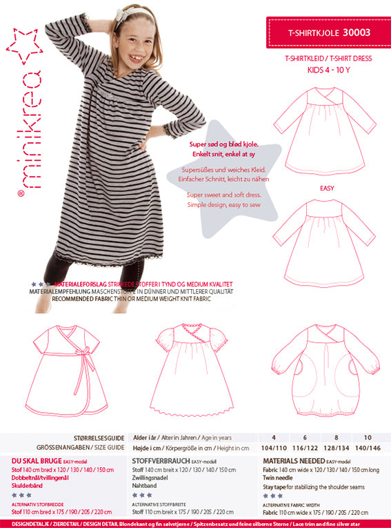 minikrea Schnittmuster 30003 T-Shirtkleid