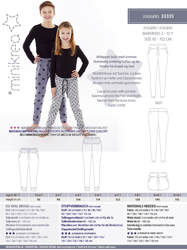 minikrea Schnittmuster 33335 Joggers