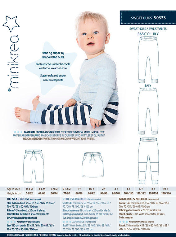 minikrea Schnittmuster 50333 Sweathose