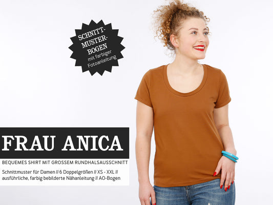 Studio Schnittreif Schnittmuster Basicshirt Frau Anica