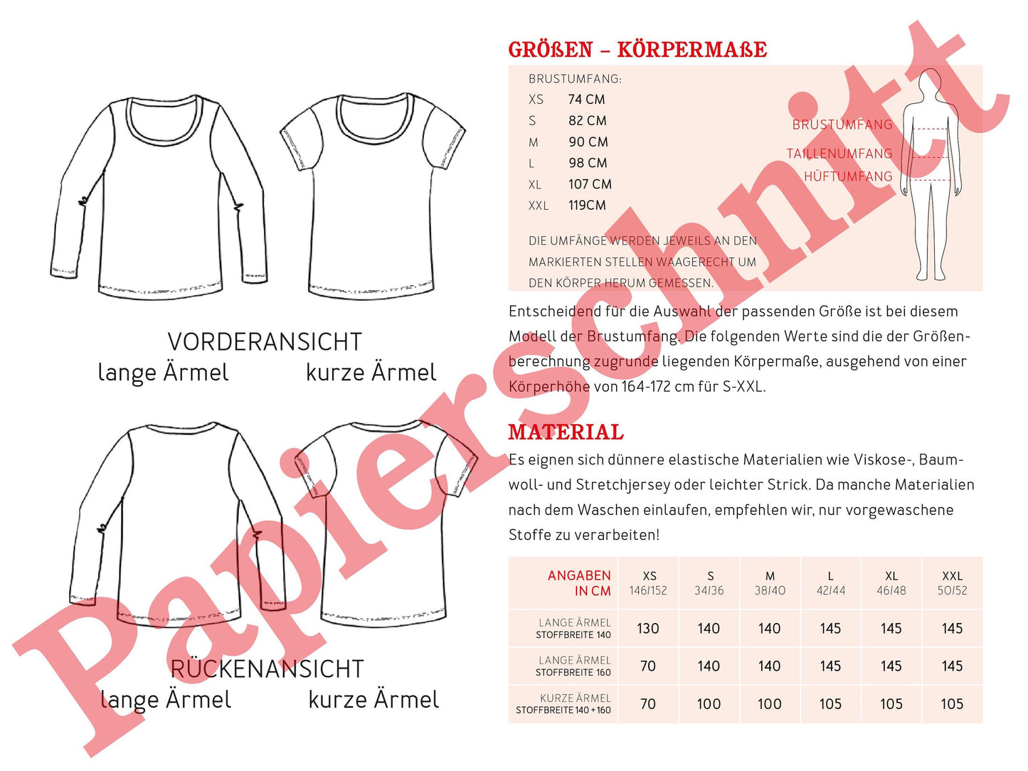 Studio Schnittreif Schnittmuster Basicshirt Frau Anica