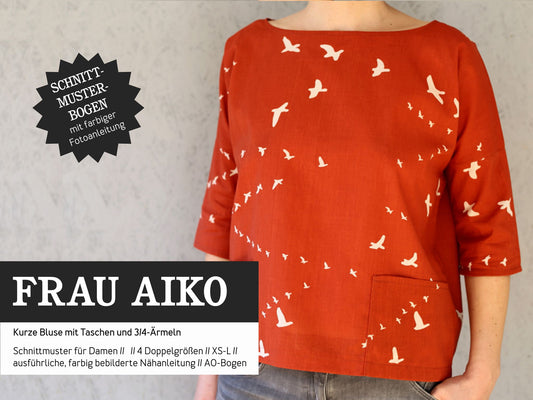 Studio Schnittreif Schnittmuster Bluse Frau Aiko