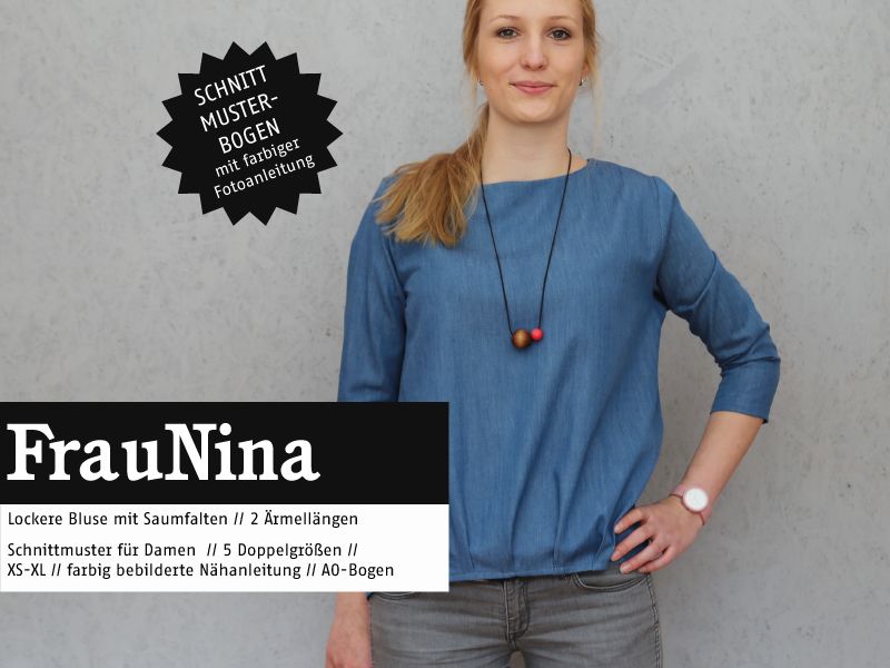 Studio Schnittreif Schnittmuster Bluse Frau Nina