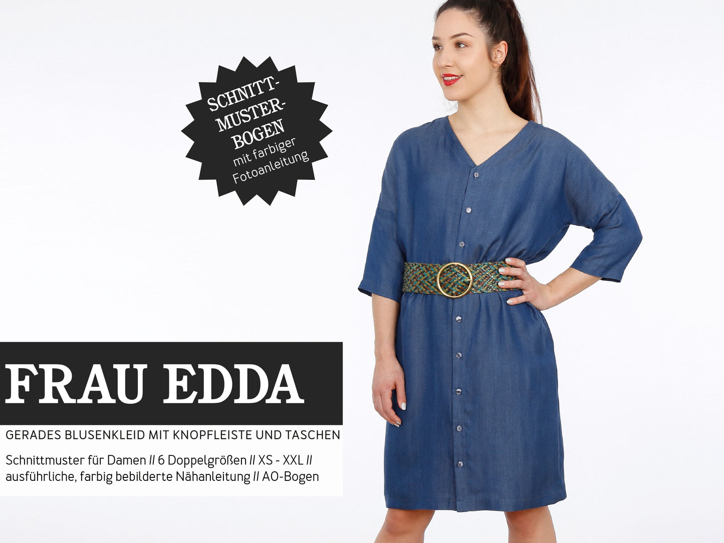 Studio Schnittreif Schnittmuster Blusenkleid Frau Edda