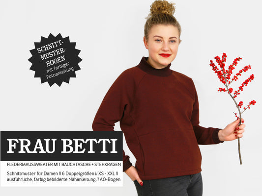Studio Schnittreif Schnittmuster Fledermaussweater Frau Betti