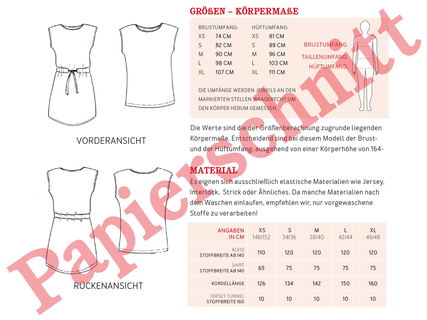 Studio Schnittreif Schnittmuster Jerseykleid Shirt Frau Julie