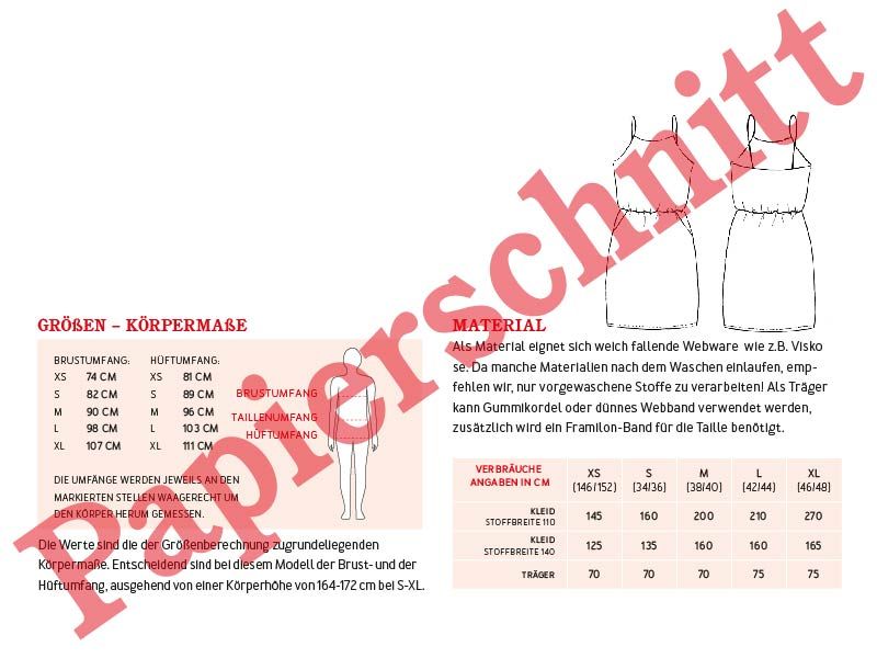 Studio Schnittreif Schnittmuster Kleid Frau Sofie