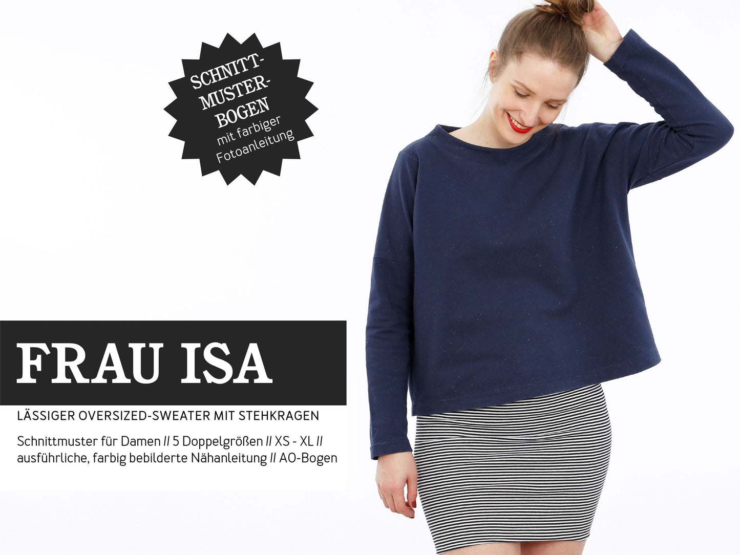 Studio Schnittreif Schnittmuster Sweater Frau Isa