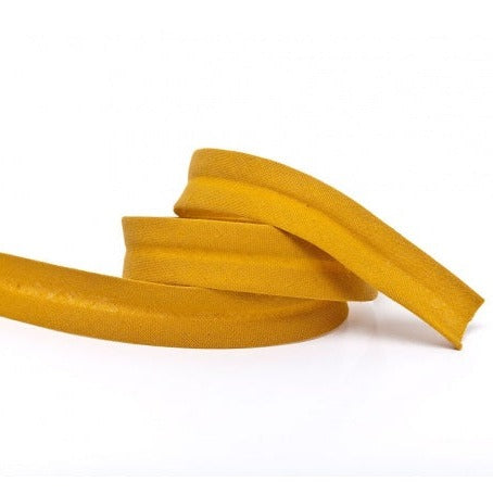 MiZa Schrägband Baumwolle Uni 18 mm senf