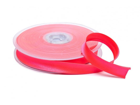 MiZa Schrägband Satin Uni 18 mm neonpink