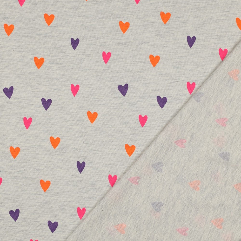 Jersey Melange Neon Hearts