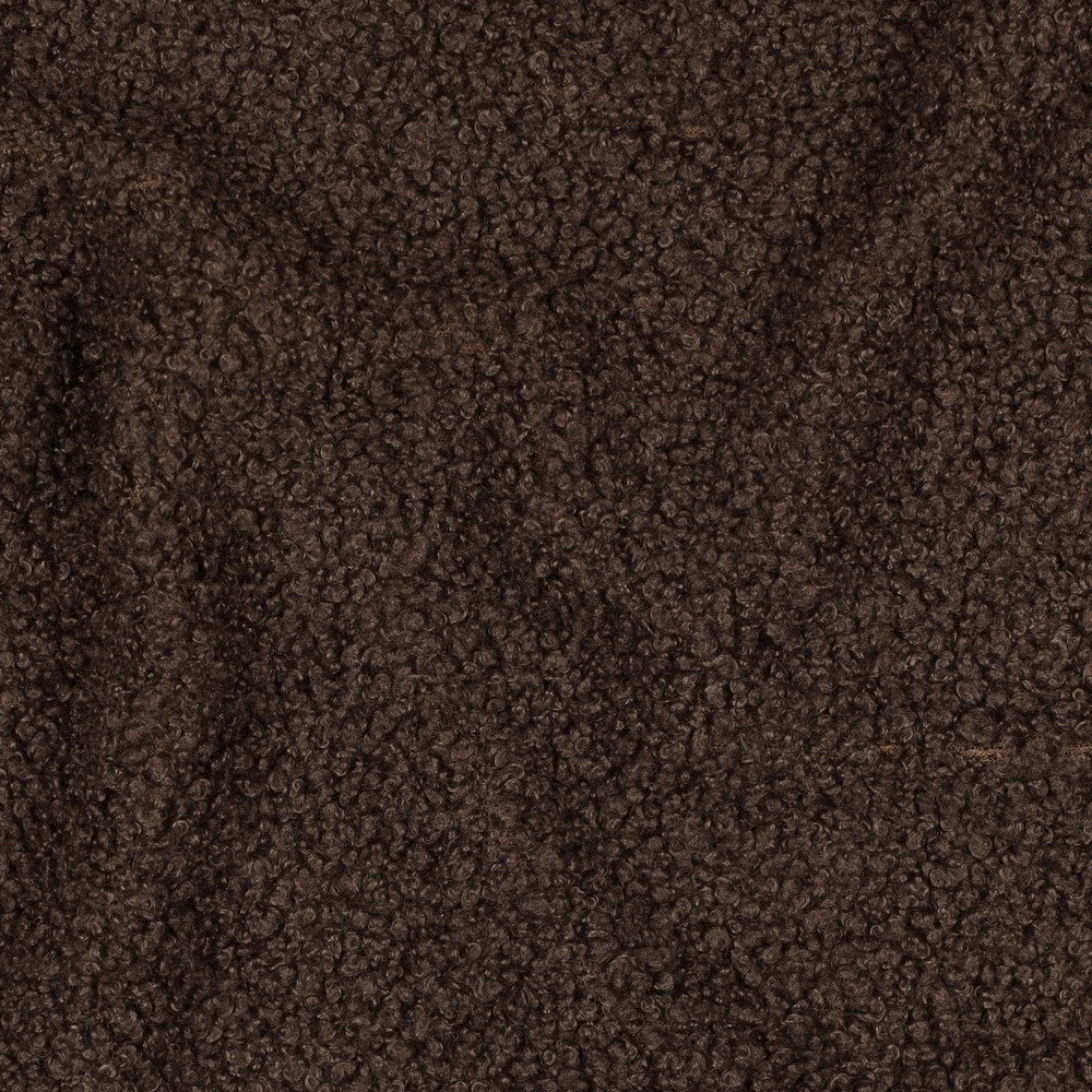 Faux Fur Teddystoff in dunkelbraun für Westen, Jakcen und Taschen.