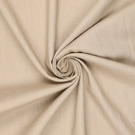 Luftiger Leinenstoff 130 cm breit, gewaschene Optik beige