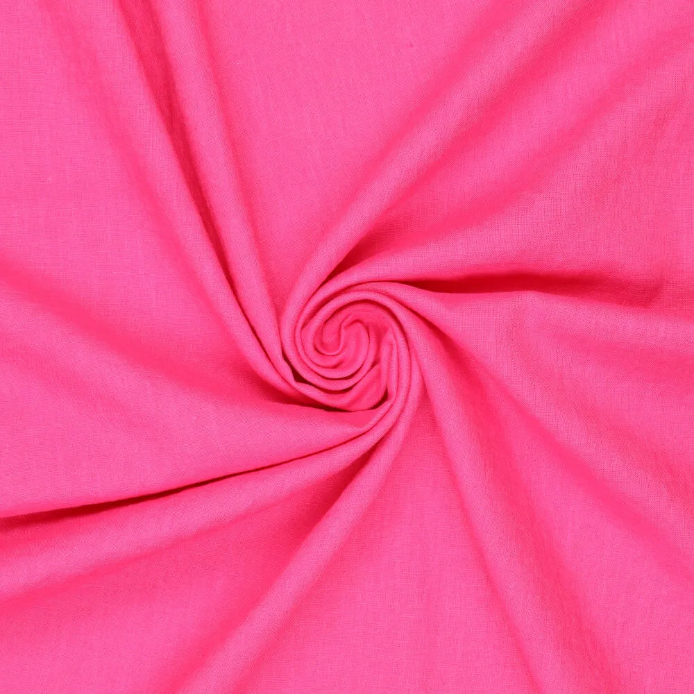 Luftiger Leinenstoff 130 cm breit, gewaschene Optik pink