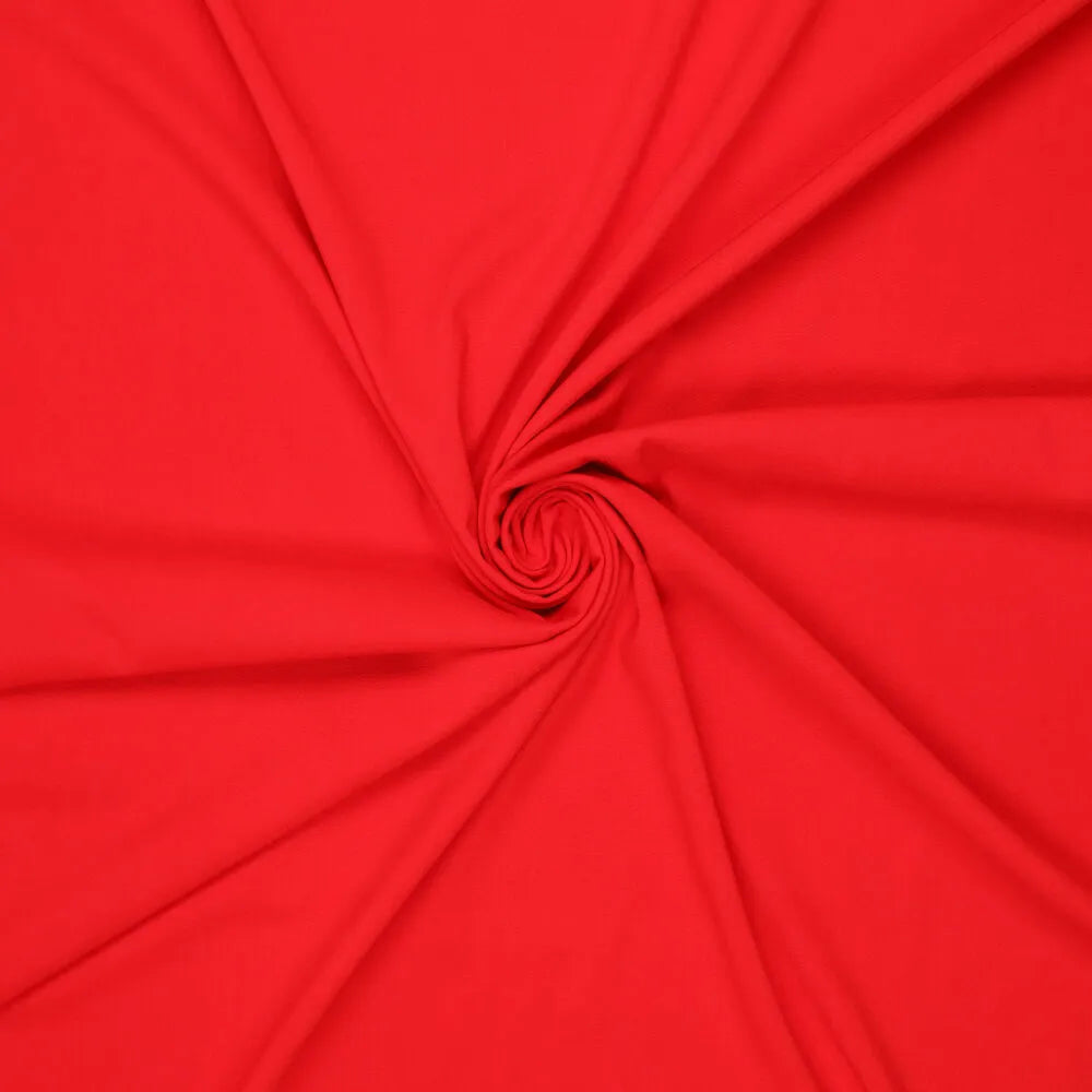 Viscose Poplin Stretch, rot – leichter, fließender Stoff, 140 cm breit