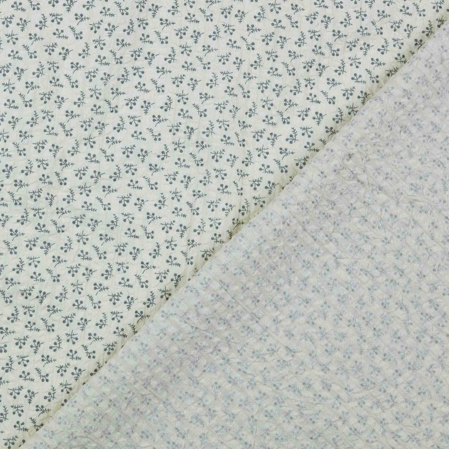 Baumwoll-Seersucker Blütenzweig