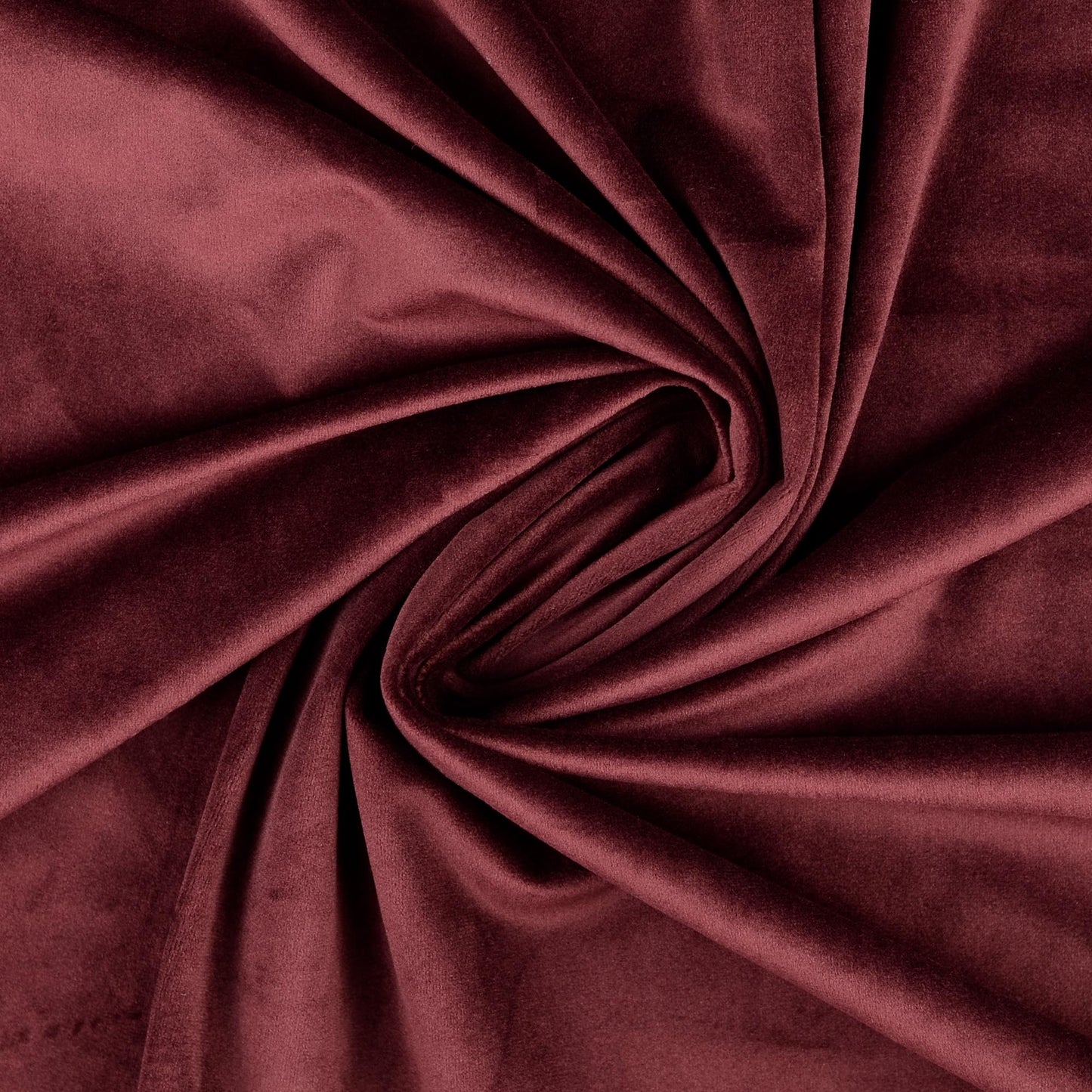 Samt-Velours Stoff weinrot – weicher Velours aus 100 % Polyester, 260 g/m²