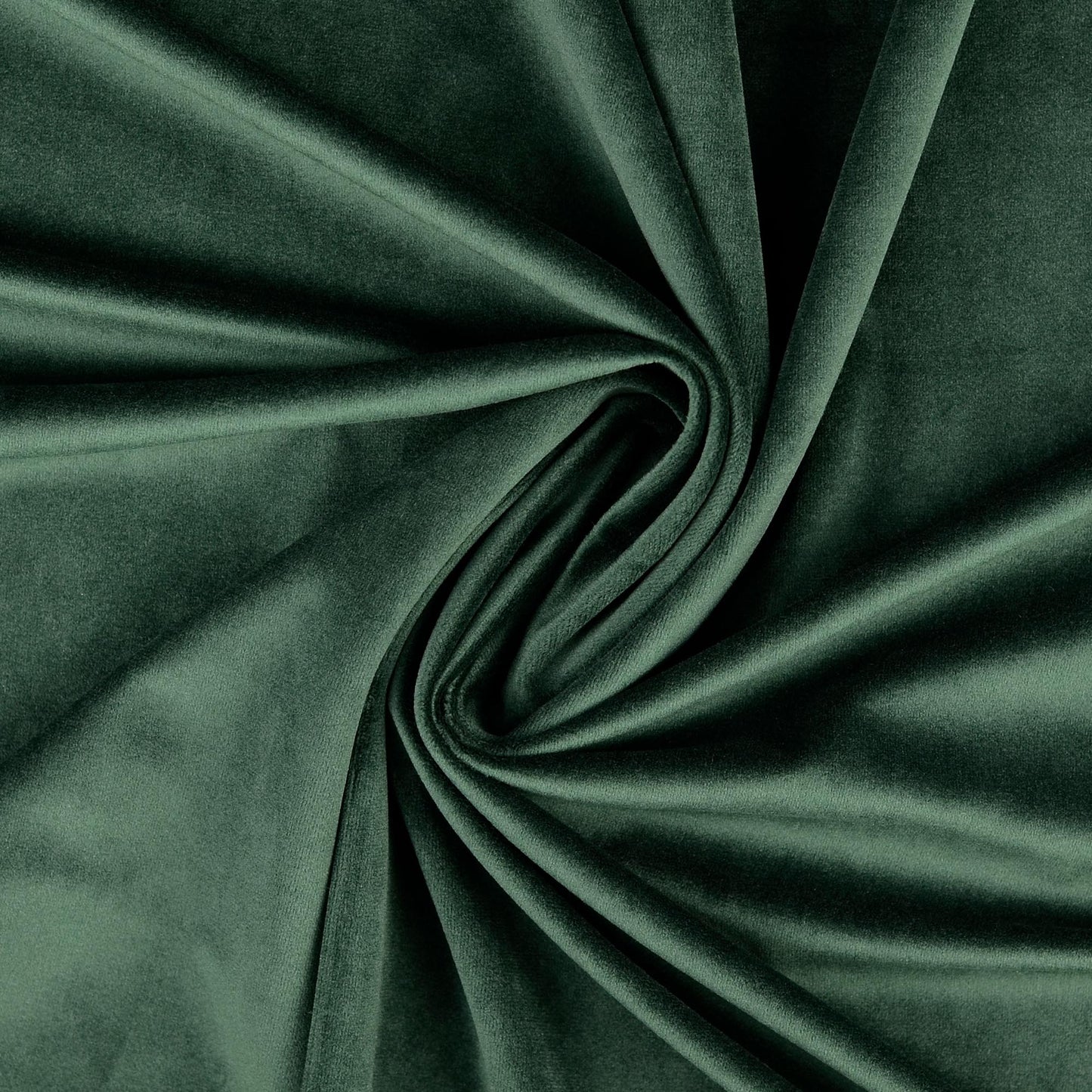 Samt-Velours Stoff tannengrün – weicher Velours aus 100 % Polyester, 260 g/m²