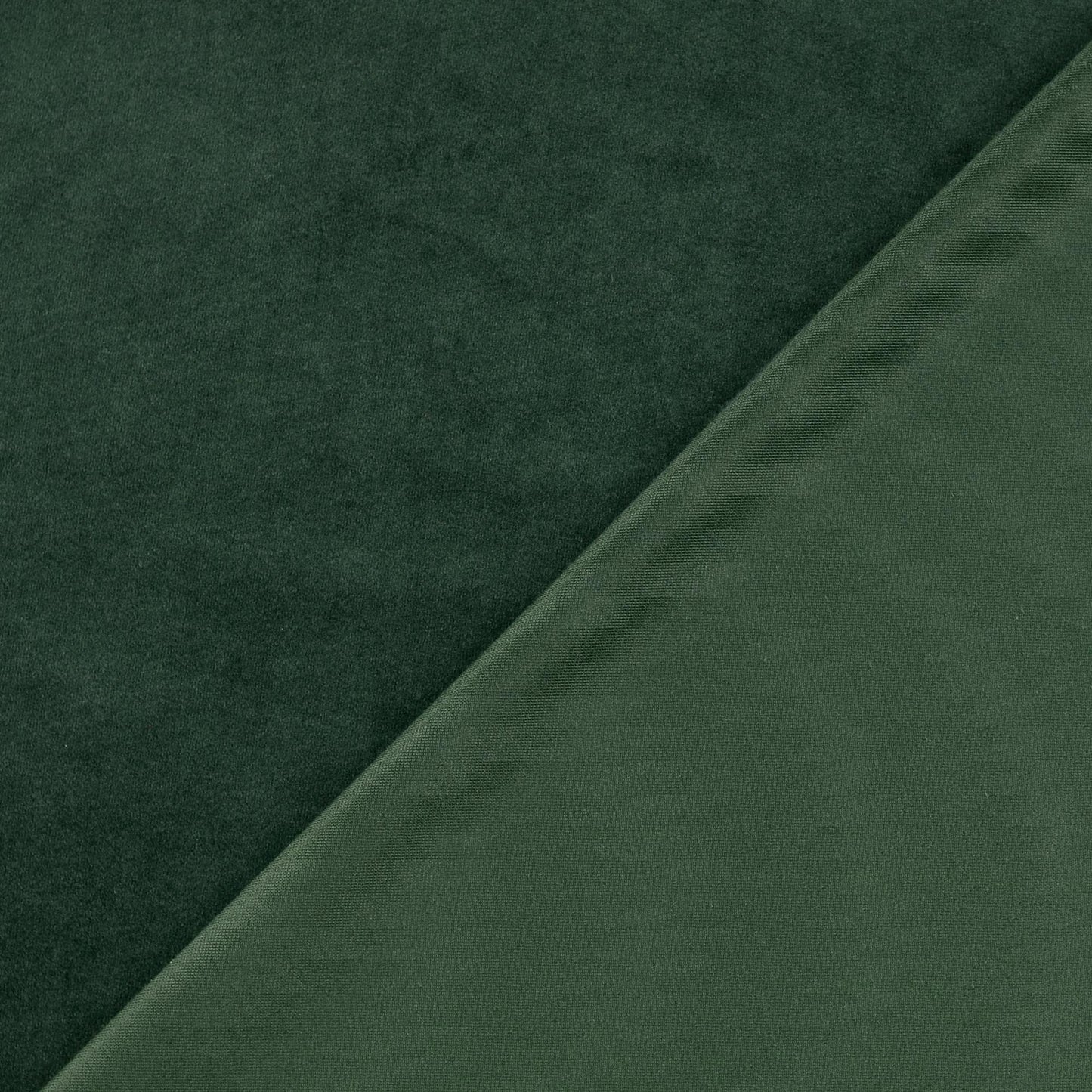 Samt-Velours Stoff tannengrün – weicher Velours aus 100 % Polyester, 260 g/m²