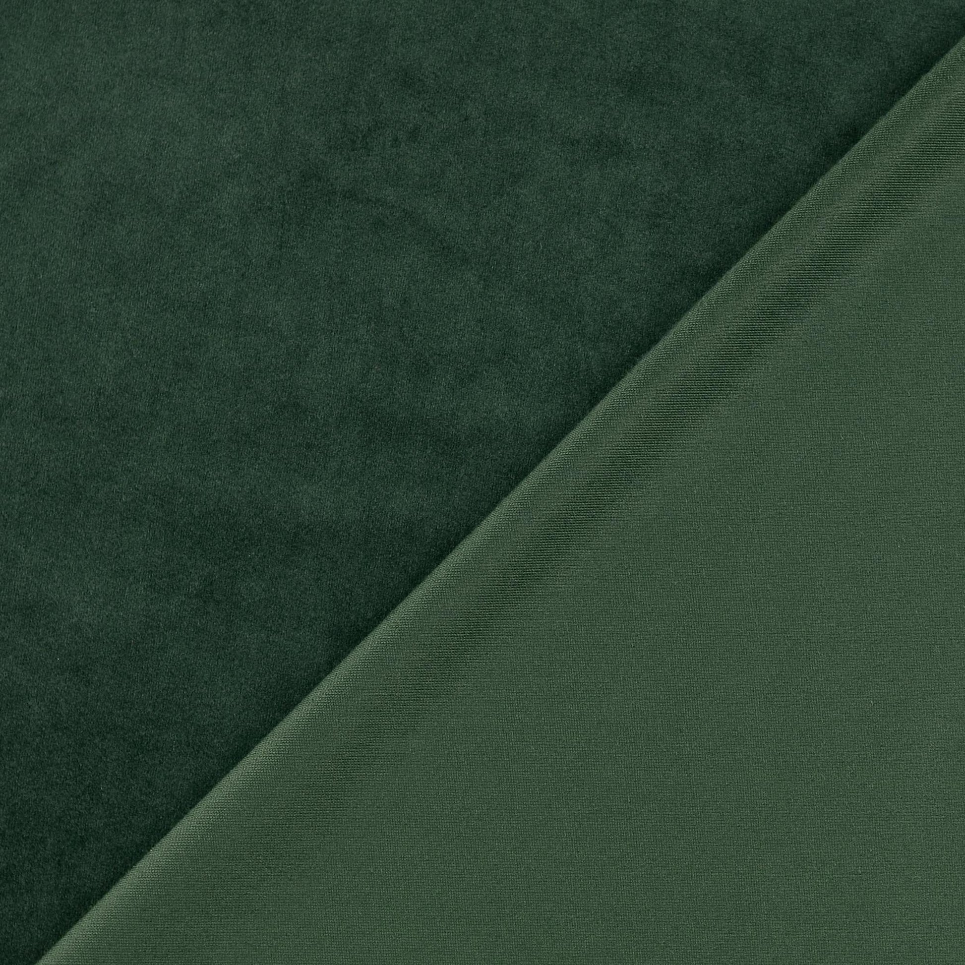 Samt-Velours Stoff tannengrün – weicher Velours aus 100 % Polyester, 260 g/m²