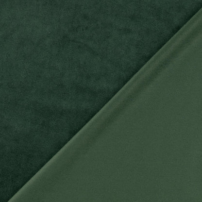 Samt-Velours Stoff tannengrün – weicher Velours aus 100 % Polyester, 260 g/m²