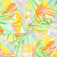 Abstract Paradise Poplin Stretch Gelb mit Digital-Print – 140 cm breit, 140 g/qm für sommerliche Frauenkleidung bei kikkomo.d