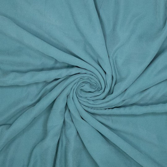 Viskose Twill Stoff in Sea Pine Blaugrün