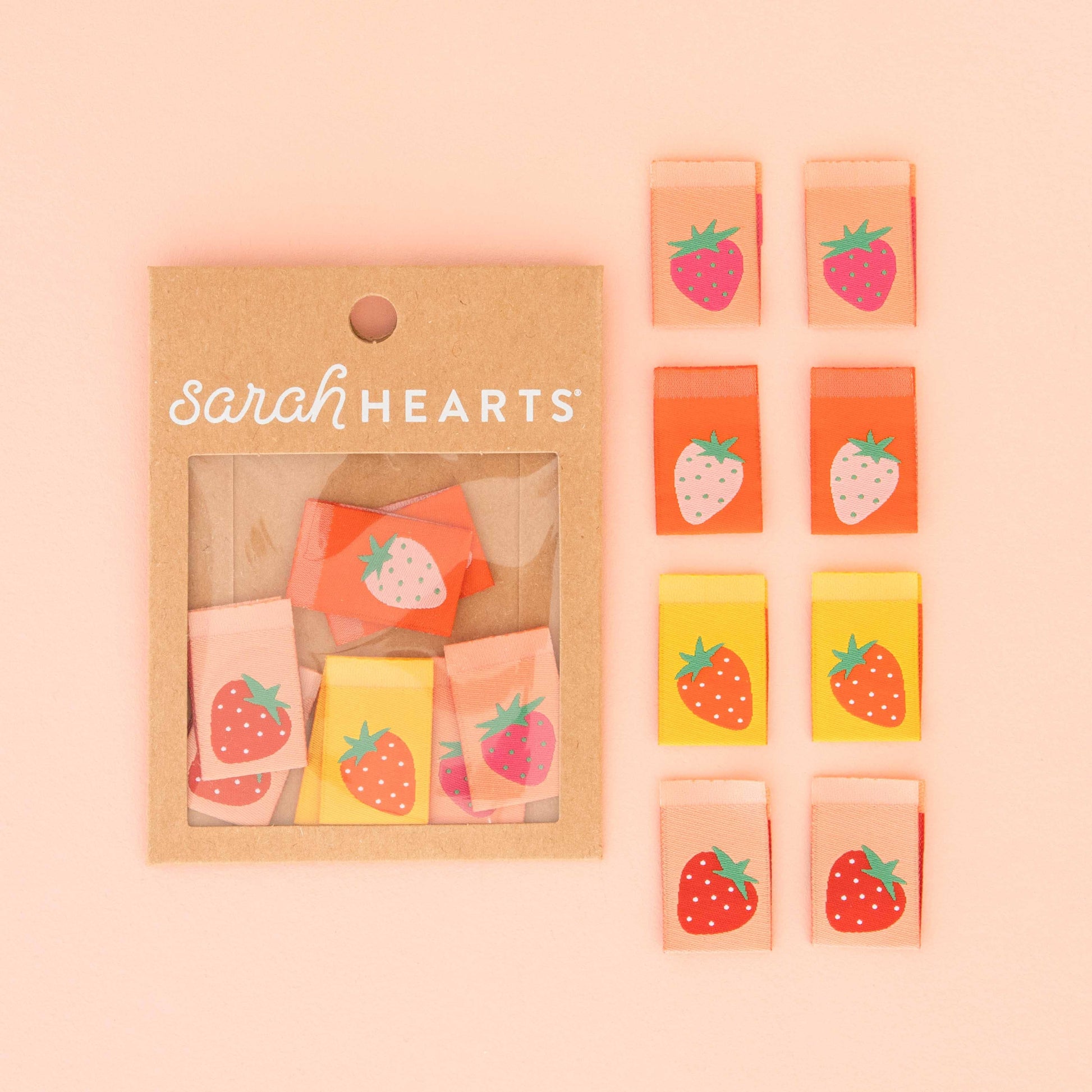 Erdbeer-Webetiketten Multipack von Sarah Hearts