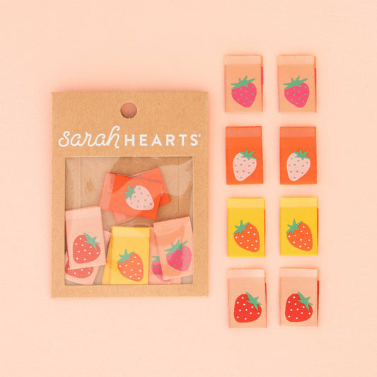 Erdbeer-Webetiketten Multipack von Sarah Hearts