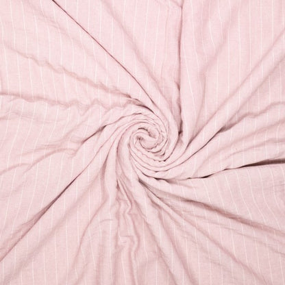 Nadelstreifen Stoff im Leinen-Mix, rosa