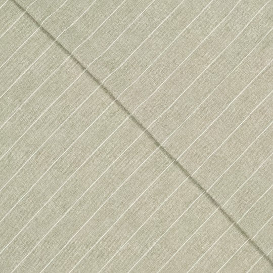 Nadelstreifen Stoff im Leinen-Mix, grün