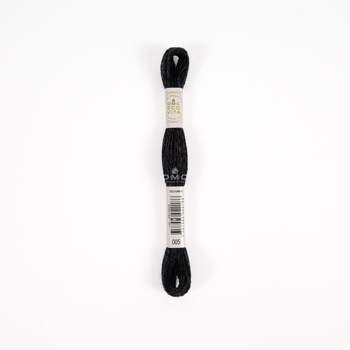 DMC Eco Vita Stick- und Stopfgarn grau schwarz – Bio Wolle 16m