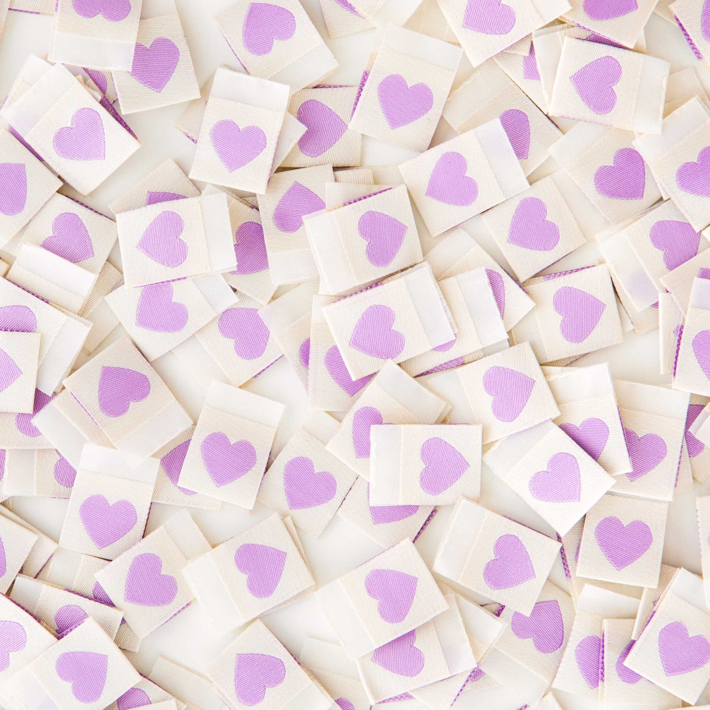 Webetiketten mit lila Herz von Sarah Hearts