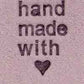 Knick-Label "handmade with love" - 2 Stück