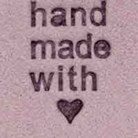 Knick-Label "handmade with love" - 2 Stück